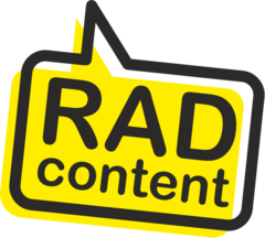 Компания rad. Рад контент. Эмблема rad. Эмблема rad на здании.